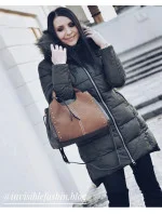 PIKOWANA DAMSKA KURTKA ZIMOWA Z KAPTUREM model 21242054 - Libland