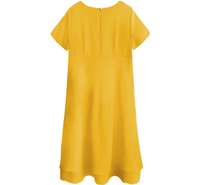 Žluté trapézové šaty model 7739813 - INPRESS