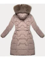 Béžová dámska prechodná bunda s opaskom J Style (16M9176-62) Béžová dámska prechodná bunda s opaskom J Style (16M9176-62)