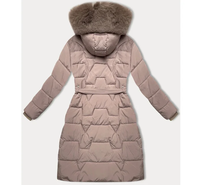 Béžová dámska prechodná bunda s opaskom J Style (16M9176-62) Béžová dámska prechodná bunda s opaskom J Style (16M9176-62)