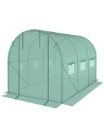 SKLENÍK ZÁHRADNÝ TUNEL 200X300X200CM PE KONŠTRUKCIA ZELENÁ OCEĽ