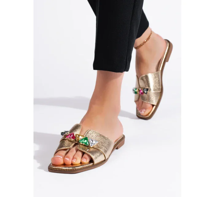 Módne zlaté dámske ponožky na podpätku bez podpätku Módne zlaté dámske ponožky na podpätku bez podpätku