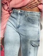 Dámské kalhoty cargo denim modré Dstreet model 21981255 - FashionStreet
