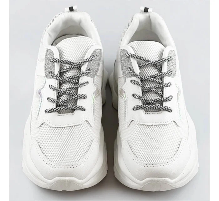 Biele šnurovacie dámske športové topánky (LU-3) Biele šnurovacie dámske športové topánky (LU-3)