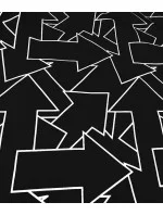 Čierna pánska mikina s geometrickým vzorom (8B1111-3)