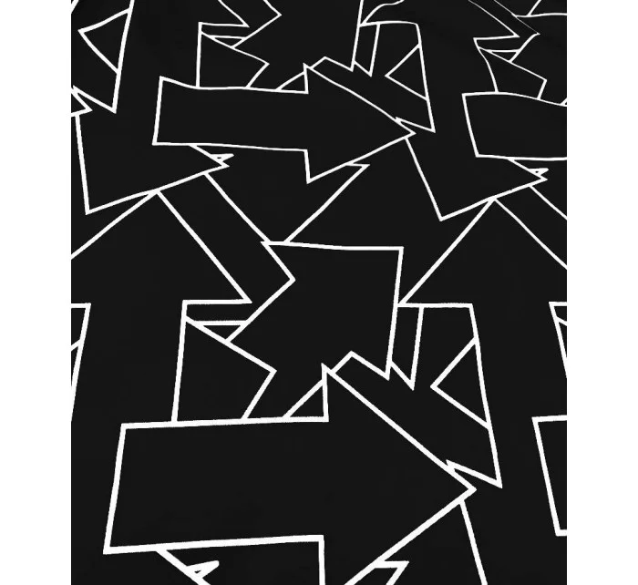 Čierna pánska mikina s geometrickým vzorom (8B1111-3)