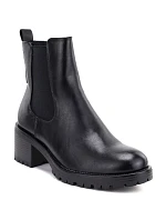 Dámské kotníkové boty na podpatku, zateplené, černé, Potocki SZ12742 Dámské kotníkové boty na podpatku, zateplené, černé, Potocki SZ12742
