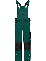 JN  Pracovní kalhoty s laclem Strong dark green/black model 22533304 - Daiber