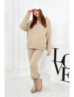 Izolovaná bavlněná souprava, mikina + kalhotami Brooklyn světle béžová Izolovaná bavlněná souprava, mikina + kalhotami Brooklyn světle béžová