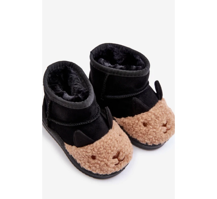 Zateplené dětské sněhule černé model 21678721 - Boto Zateplené dětské sněhule černé model 21678721 - Boto