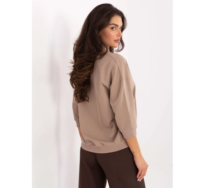 Bluzka RV BZ model 21393103 ciemny bezowy - FPrice Bluzka RV BZ model 21393103 ciemny bezowy - FPrice