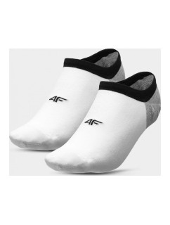 Pánske nízke členkové ponožky NOSD4-SOM200-10S+10S Biela so šedou - 4F
