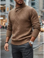 Pánský velbloudí svetr Dstreet model 21982485 - FashionStreet Pánský velbloudí svetr Dstreet model 21982485 - FashionStreet