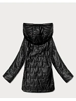 kurtka z kapturem plus size Goodlookin czarna model 22015631 - S'WEST kurtka z kapturem plus size Goodlookin czarna model 22015631 - S'WEST