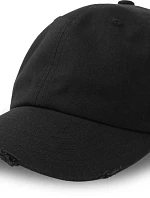 Atlantis Headwear Dad Hat Destroyed-S 6-panelová bejzbalová čiapka 33.0243 čierna