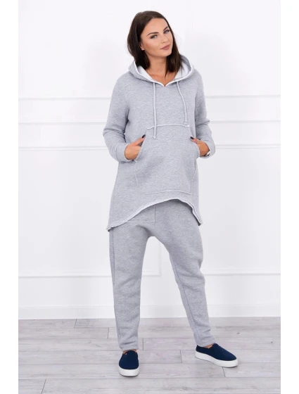 Šedá souprava kalhot model 21755628 - K-Fashion Šedá souprava kalhot model 21755628 - K-Fashion