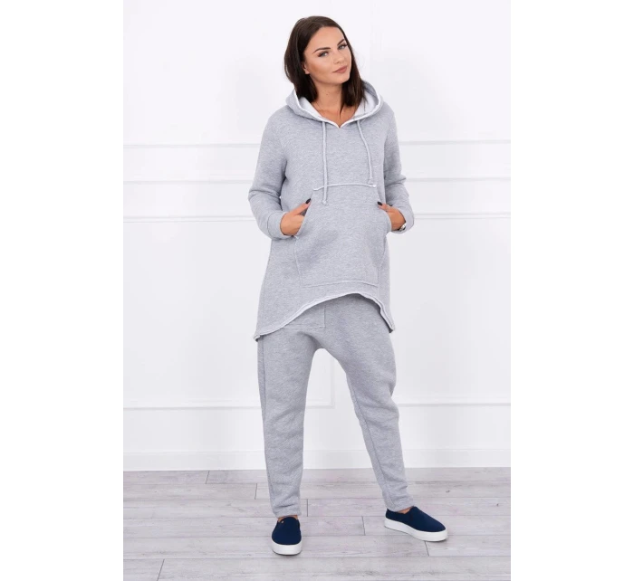 Šedá souprava kalhot model 21755628 - K-Fashion Šedá souprava kalhot model 21755628 - K-Fashion