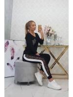 Sada s leopardím potlačou čierna Sada s leopardím potlačou čierna