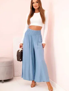 Dámské kalhoty z viskózy s elastickým pasem z model 21896578 - K-Fashion