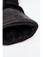 Kožené semišové kozačky dámské zateplené černé model 21714874 - Boto