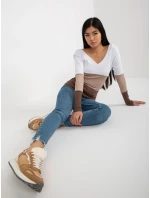 Blúzka RV BZ 8429.18P bielo-hnedá