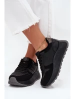 Dámske zateplené tenisky na platforme Big Star HI-POLY SYSTEM - čierne