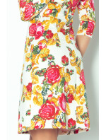 Dámske spoločenské šaty BLOSSOM s kvietkovaným motívom krátke kvetované - Kvetovaná / L - Numoco