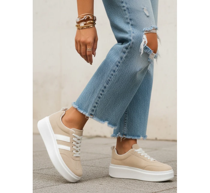 Dámské béžové tenisky Dstreet model 21996231 - FashionStreet