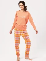 Pyžamo Key LNS 667 B24 Flanelové dlhé/r S-XL ženy