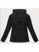 Čierna dámska prešívaná bunda pre prechodné obdobie (16M9109-392)