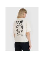 Dámske tričko oversize s potlačou 4F 4FWSS25TTSHF1993-11S Dámske tričko oversize s potlačou 4F 4FWSS25TTSHF1993-11S