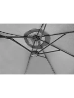 ZÁHRADNÝ PARASOL XXXL 2,7x4,6 m ŠEDÝ SASKA GARDEN