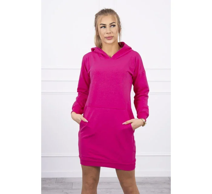 Šaty s kapucňou fuchsiová