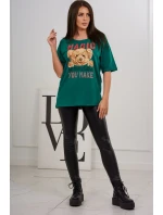 model 18746364 zelená halenka s potiskem - K-Fashion model 18746364 zelená halenka s potiskem - K-Fashion