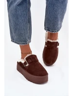 Ženské Sněhule S Kožešinou A Přezkou Na Platformě Čokoládové model 21757740 - Boto