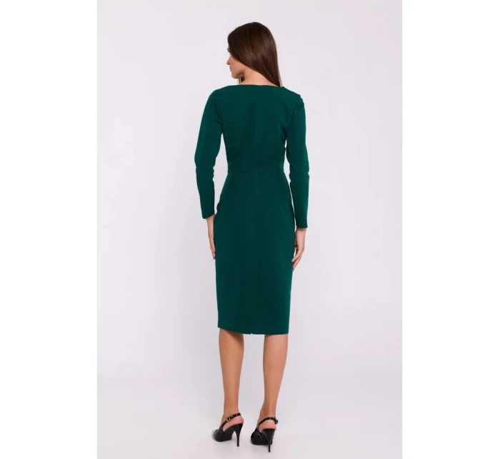 Dámske šaty S376 Tmavo zelená - Stylove