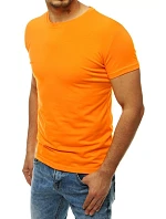 Pánske tričko bez potlače svetlo oranžové FashionStreet RX4190