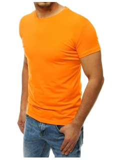 Pánske tričko bez potlače svetlo oranžové FashionStreet RX4190