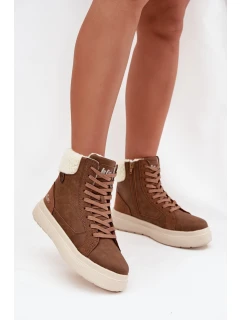 Dámské zimní boty s kožíškem Lee Cooper LCJ-25-01-3735 hnědé