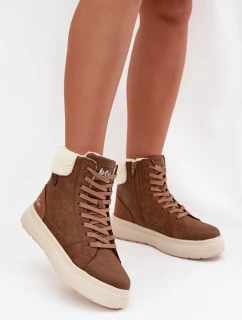 Dámské zimní boty s kožíškem Lee Cooper LCJ-25-01-3735 hnědé
