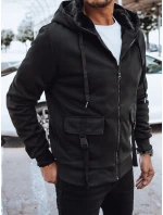 Pánská zateplená mikina na zip černá Dstreet model 21970387 - FashionStreet
