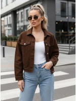 Dámska hnedá džínsová bunda FashionStreet TY5343