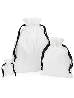 Westford Mill W 121 Bavlnený vrece s darčekovou stuhou 50.0121 soft white/black