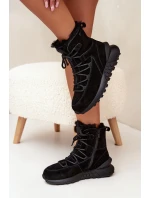 Semišové Zimní Boty Pro S Kožíškem Big Star Černé model 21706015 - Big Star Shoes