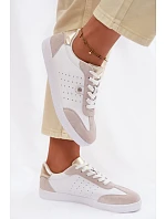 Dámské tenisky z pravé kůže LR61-7091 Bílé