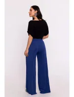 B289 Viskózové nohavice s elastickým pásom - modré B289 Viskózové nohavice s elastickým pásom - modré