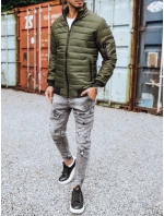 Pánská přechodná prošívaná zelená bunda Dstreet model 21963672 - FashionStreet