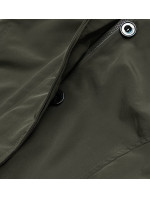 Dámska zimná bunda v army farbe s kožušinovou odopínacou podšívkou (M-21005)