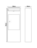 KURIÉRSKY BOX STOJACI 34X22X96CM 1068725