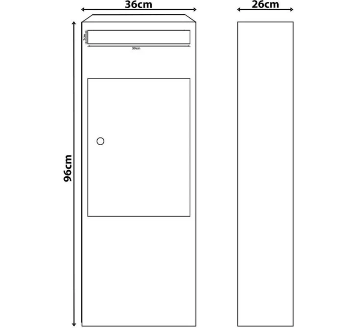 KURIÉRSKY BOX STOJACI 34X22X96CM 1068725